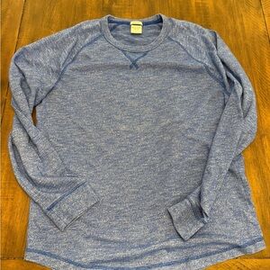 Abercrombie & Fitch Heathered Blue Crewneck Long-sleeve Muscle Shirt